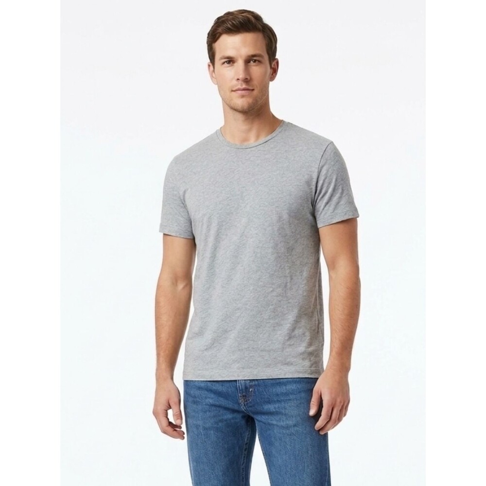 J. Crew Heathered Grey Essentials Tee S 100% Cotton Minimalist Basic Shirt
